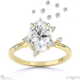pleiades constellation natural diamond engagement ring yellow gold with 9k yellow gold metal and oval shape diamond
