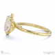 pleiades constellation natural diamond engagement ring yellow gold with 9k yellow gold metal and oval shape diamond