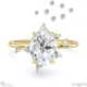 pleiades constellation natural diamond engagement ring yellow gold with 9k yellow gold metal and oval shape diamond