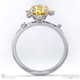 pleiades star yellow lab grown diamond oval engagement ring white gold with 18k white gold metal and oval shape diamond