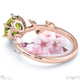 cherry blossom yellow lab grown diamond side stone engagement ring rose gold with 9k rose gold metal and round shape diamond