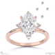 sutherland sparkle natural diamond engagement ring rose gold with 18k rose gold metal and oval shape diamond