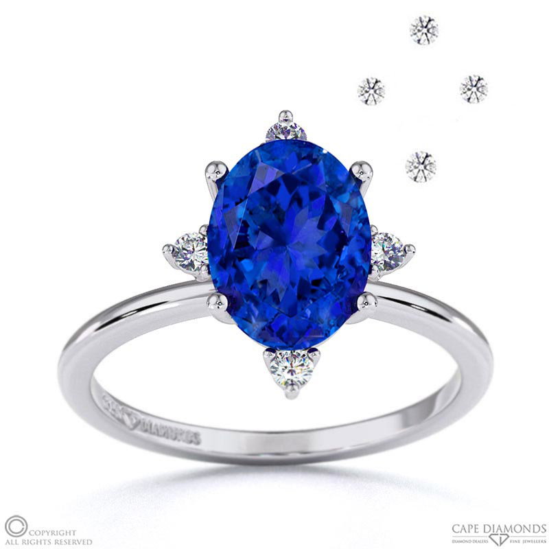 Southerland Sparkle Star Tanzanite Engagement Ring White Gold