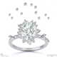 karoo starlight lab grown diamond engagement ring white gold with 18k white gold metal and oval shape diamond