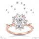 karoo starlight lab grown diamond engagement ring rose gold with 18k rose gold metal and oval shape diamond