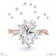 karoo starlight lab grown diamond engagement ring rose gold with 18k rose gold metal and oval shape diamond