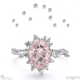 karoo stars pink natural diamond engagement ring white gold with 18k white gold metal and oval shape diamond