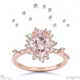 karoo stars pink natural diamond engagement ring rose gold with 18k rose gold metal and oval shape diamond