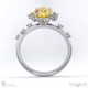 karoo stars yellow natural diamond engagement ring white gold with 18k white gold metal and oval shape diamond