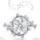 milky way star lab grown diamond round engagement ring white gold with 9k white gold metal and round shape diamond