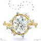 milky way star natural diamond round engagement ring yellow gold with 18k yellow gold metal and round shape diamond