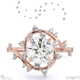 milky way star natural diamond round engagement ring rose gold with 18k rose gold metal and round shape diamond