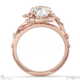 milky way star natural diamond round engagement ring rose gold with 18k rose gold metal and round shape diamond