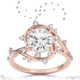 milky way star natural diamond round engagement ring rose gold with 18k rose gold metal and round shape diamond