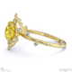 milky way star yellow lab grown diamond round engagement ring yellow gold with 18k yellow gold metal and round shape diamond