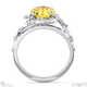 milky way star yellow lab grown diamond round engagement ring white gold with 18k white gold metal and round shape diamond