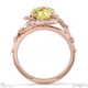 milky way star yellow lab grown diamond round engagement ring rose gold with 18k rose gold metal and round shape diamond
