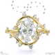 milky way star lab grown diamond oval engagement ring yellow gold with 18k yellow gold metal and oval shape diamond