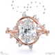 milky way star natural diamond oval engagement ring rose gold with 18k rose gold metal and oval shape diamond