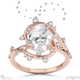 milky way star natural diamond oval engagement ring rose gold with 18k rose gold metal and oval shape diamond