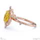 milky way star yellow lab grown diamond oval engagement ring rose gold with 18k rose gold metal and oval shape diamond