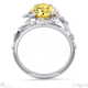 milky way star yellow natural diamond oval engagement ring white gold with 18k white gold metal and oval shape diamond