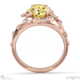 milky way star yellow lab grown diamond oval engagement ring rose gold with 18k rose gold metal and oval shape diamond