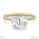 natural diamond oval east west side stone engagement ring yellow gold with 9k yellow gold metal and oval shape diamond