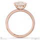 lab grown diamond oval cut pave engagement ring rose gold with 9k rose gold metal and oval shape diamond