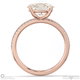 lab grown diamond oval east west side stone engagement ring rose gold with 9k rose gold metal and oval shape diamond