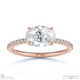 lab grown diamond oval cut pave engagement ring rose gold with 9k rose gold metal and oval shape diamond