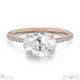 lab grown diamond oval cut pave engagement ring rose gold with 9k rose gold metal and oval shape diamond