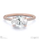 lab grown diamond oval east west side stone engagement ring rose gold with 9k rose gold metal and oval shape diamond