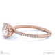 lab grown diamond oval cut pave engagement ring rose gold with 9k rose gold metal and oval shape diamond
