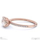 lab grown diamond oval east west side stone engagement ring rose gold with 9k rose gold metal and oval shape diamond