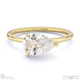 lab grown diamond east west pear solitaire engagement ring yellow gold with 9k yellow gold metal and pear shape diamond