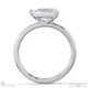 lab grown diamond pear cut east to west setting solitaire engagement ring white gold with 9k white gold metal and pear shape diamond