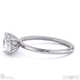 lab grown diamond east west oval cut solitaire engagement ring platinum with platinum metal and oval shape diamond