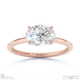 lab grown diamond oval cut solitaire engagement ring rose gold with 9k rose gold metal and oval shape diamond