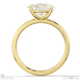 lab grown diamond east west oval cut solitaire engagement ring yellow gold with 9k yellow gold metal and oval shape diamond