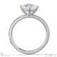 natural diamond east west cushion side stones engagement ring platinum with platinum metal and cushion shape diamond