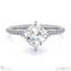 natural diamond east west cushion side stones engagement ring platinum with platinum metal and cushion shape diamond