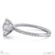 natural diamond east west cushion side stones engagement ring platinum with platinum metal and cushion shape diamond
