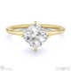 natural diamond east west cushion cut solitaire engagement ring yellow gold with 18k yellow gold metal and cushion shape diamond