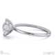 lab grown diamond east west cushion cut solitaire engagement ring white gold with 9k white gold metal and cushion shape diamond