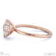 lab grown diamond east west cushion solitaire engagement ring rose gold with 18k rose gold metal and cushion shape diamond