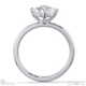 lab grown diamond east west cushion cut solitaire engagement ring white gold with 9k white gold metal and cushion shape diamond