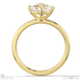 natural diamond east west cushion cut solitaire engagement ring yellow gold with 18k yellow gold metal and cushion shape diamond