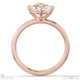 lab grown diamond east west cushion solitaire engagement ring rose gold with 18k rose gold metal and cushion shape diamond
