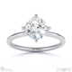 lab grown diamond east west cushion cut solitaire engagement ring white gold with 9k white gold metal and cushion shape diamond